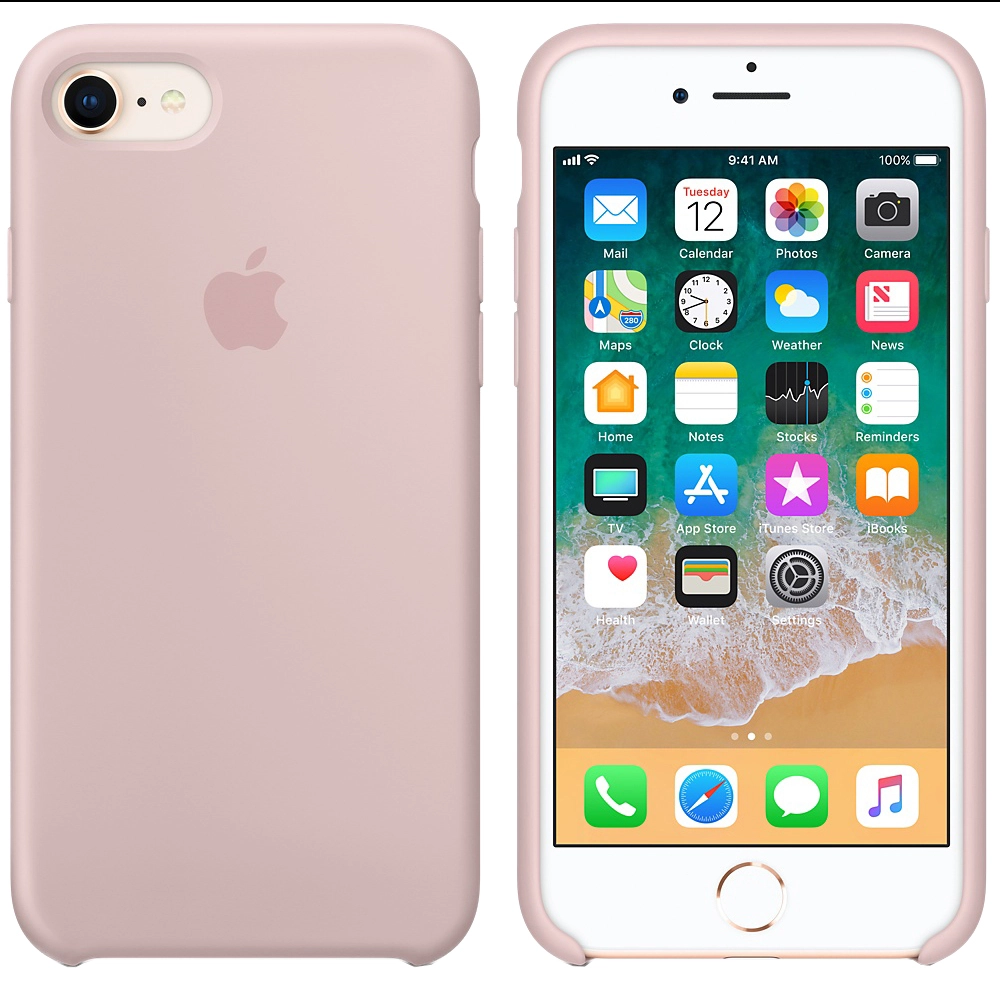 Husa originala din Silicon Roz pentru Apple iPhone 7, iPhone 8 si iPhone SE 2020