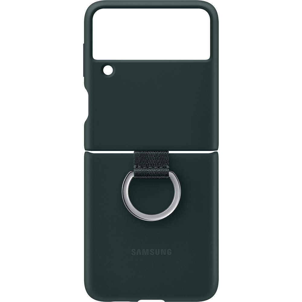Husa Capac Spate Silicon Cu Inel Verde Samsung Galaxy Z Flip3