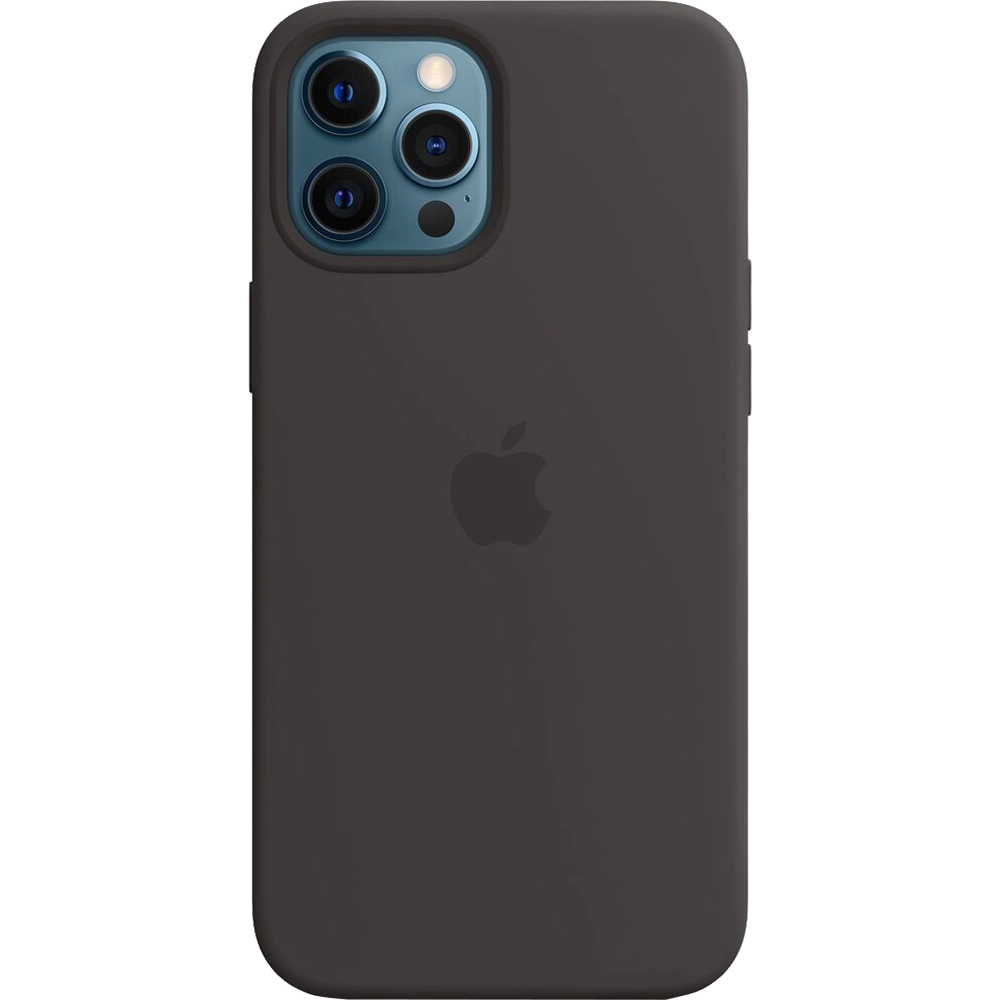 Husa de protectie tip capac spate originala din Silicon Negru Black cu MagSafe pentru APPLE iPhone 12 Pro Max