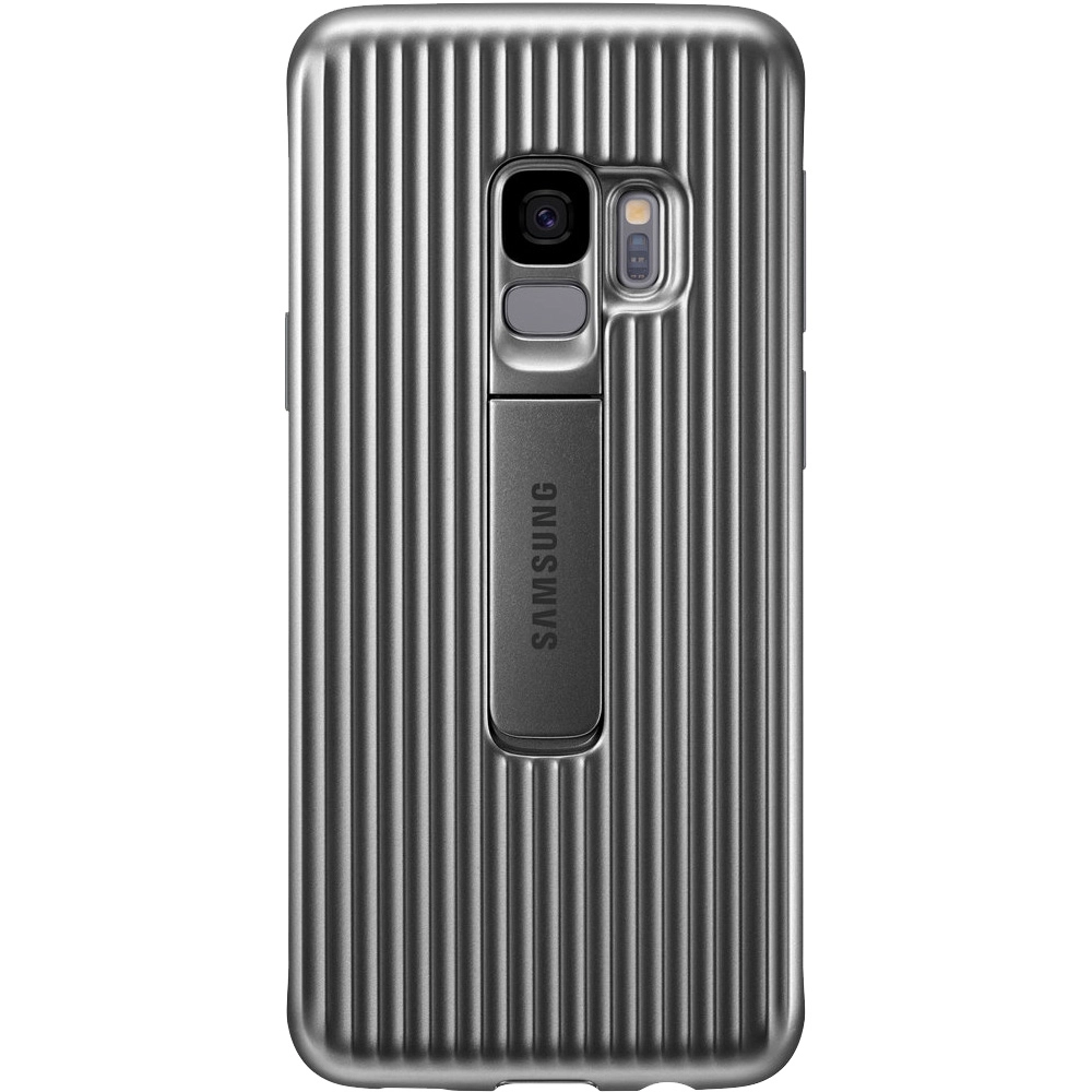 Husa Capac Spate Standing Cover Argintiu SAMSUNG Galaxy S9