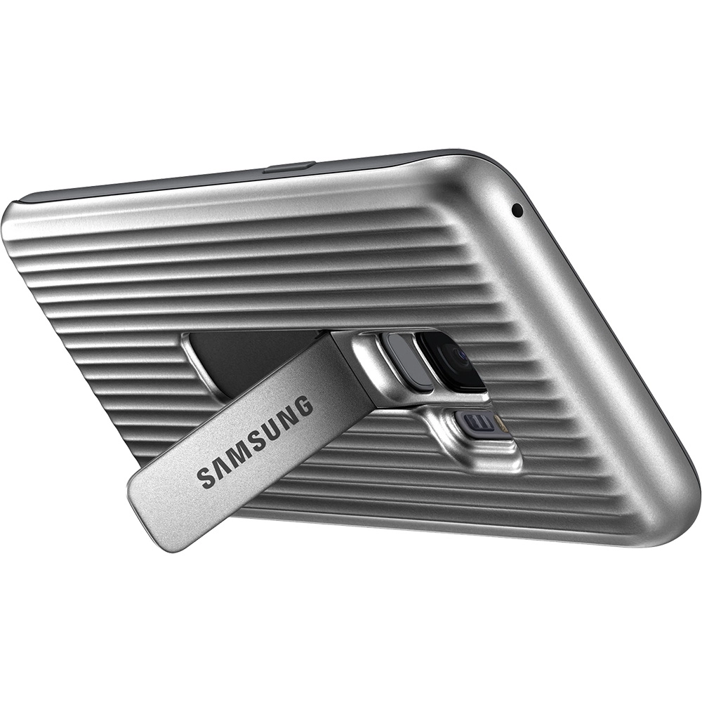 Husa Capac Spate Standing Cover Argintiu SAMSUNG Galaxy S9
