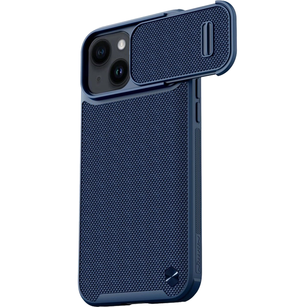 Husa Capac Spate Textured S cu Protectie Camera Albastru APPLE iPhone 14