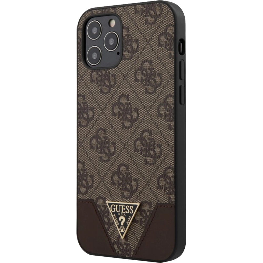 Husa Capac Spate Triangle Collection Maro APPLE Iphone 12, Iphone 12 Pro
