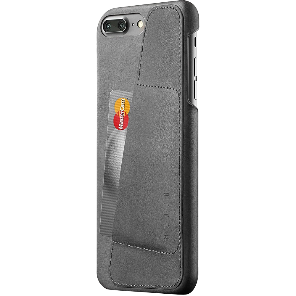 Husa Capac Spate Wallet Piele Gri Apple iPhone 7 Plus, iPhone 8 Plus