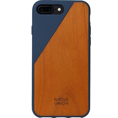 Husa Capac spate Walnut Wood Albastru Apple iPhone 7 Plus