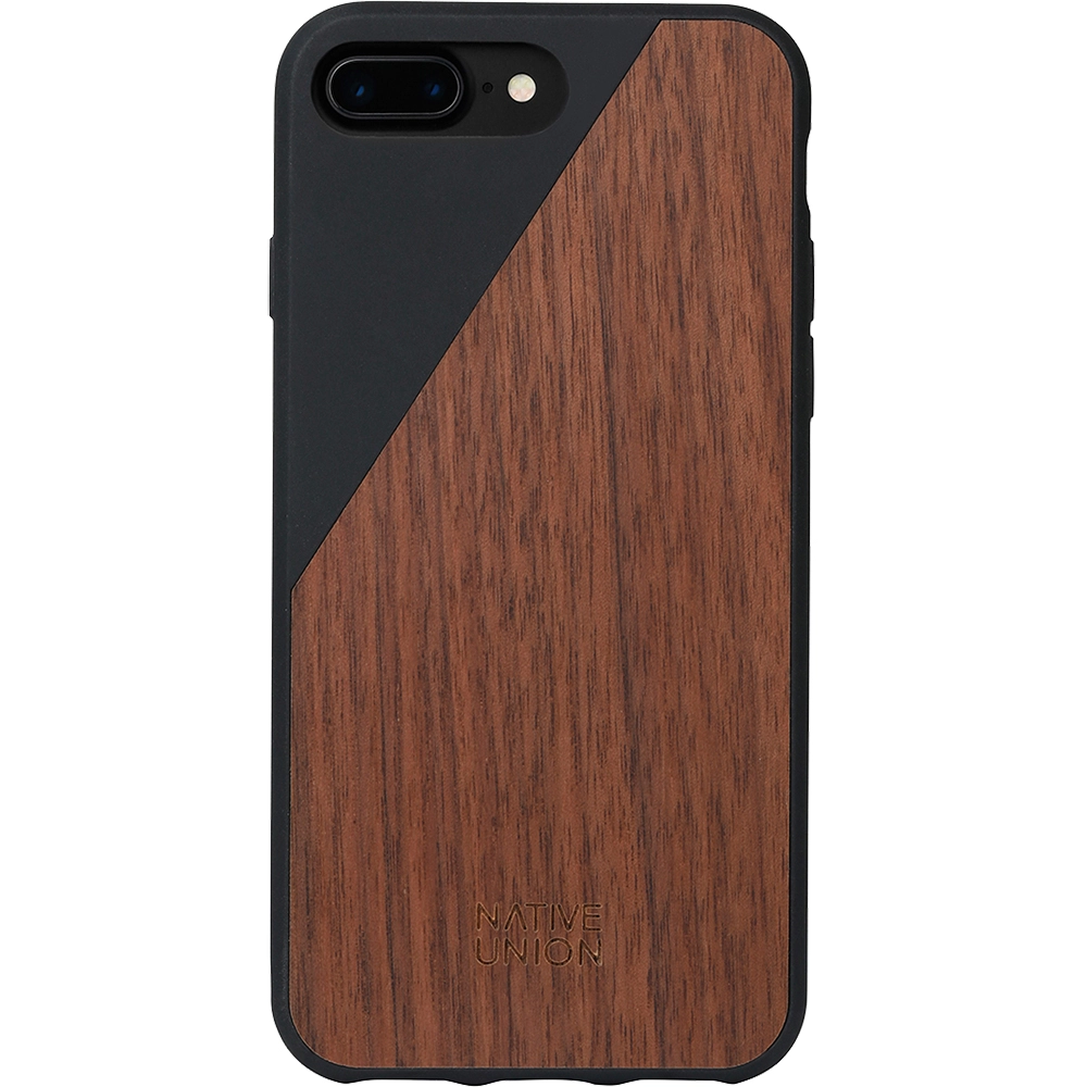 Husa Capac spate Walnut Wood Negru Apple iPhone 7 Plus, iPhone 8 Plus