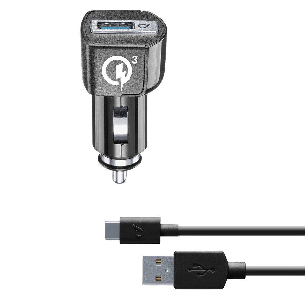 Incarcator Auto Kit USB-C Negru