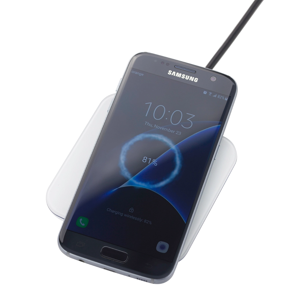 Incarcator retea Wireless, viteza 5W, pentru orice smartphone cu wireless charge, culoare alb