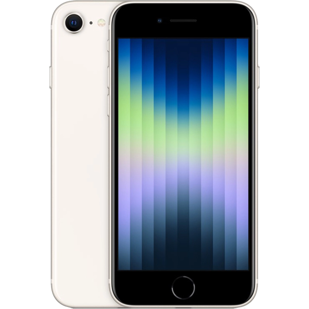 IPhone SE3 2022 Dual Sim eSim 128GB 5G Alb Starlight - Apple