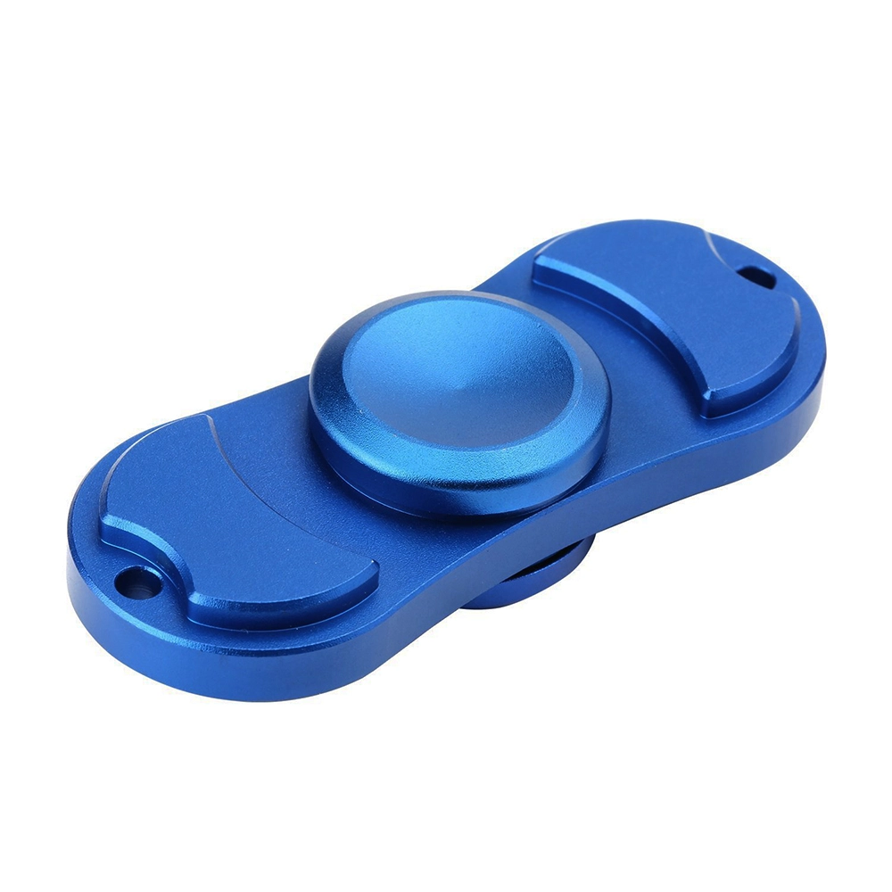 Jucarie Antistres Metalica Fidget Spinner 2 Albastru