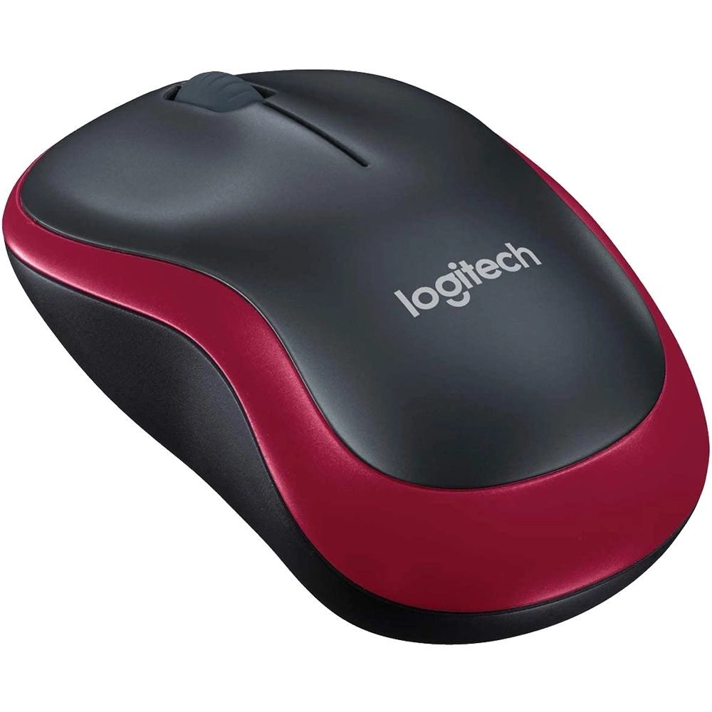Mouse Wireless Bluetooth M185, 1.000 DPI, Receptor USB, Mod Repaus Inteligent, 3 Butoane,  Rosu