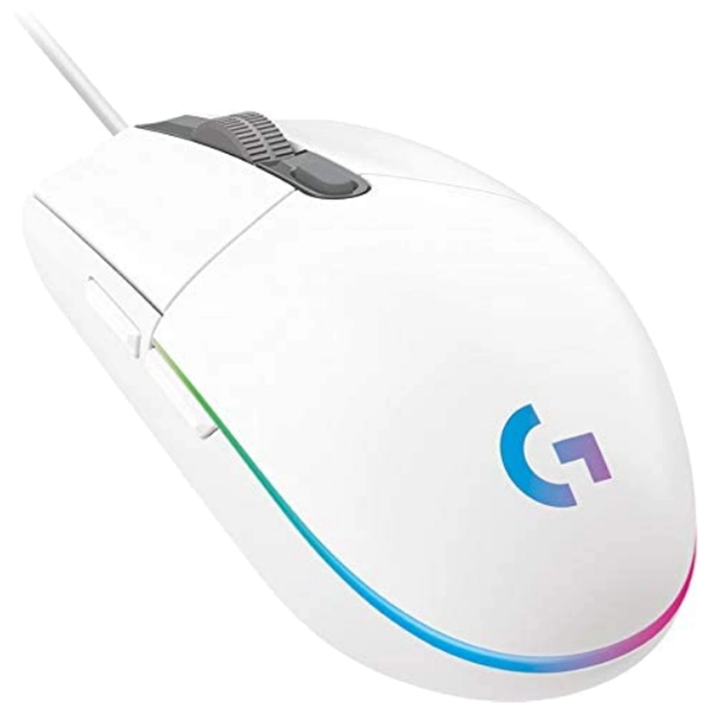 Mouse Cu Fir Gaming G102, Lightsync, 8.000 DPI, 6 Butoane Programabile, Functia Onboard Memory, Alb