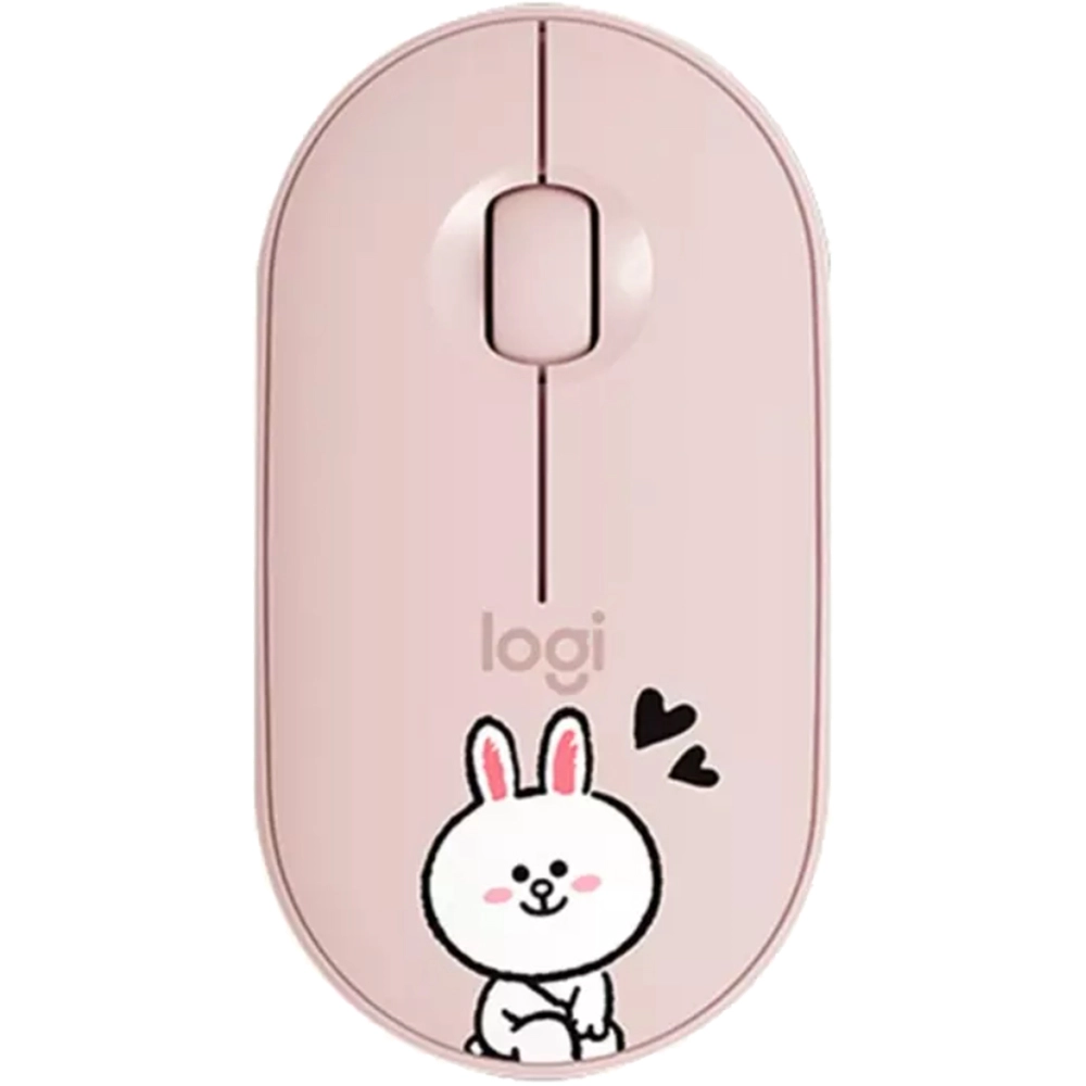Mouse Wireless Bluetooth M350, 1.000 DPI, 3 Butoane, Receptor USB, Mod Repaus, Pebble Cony Roz
