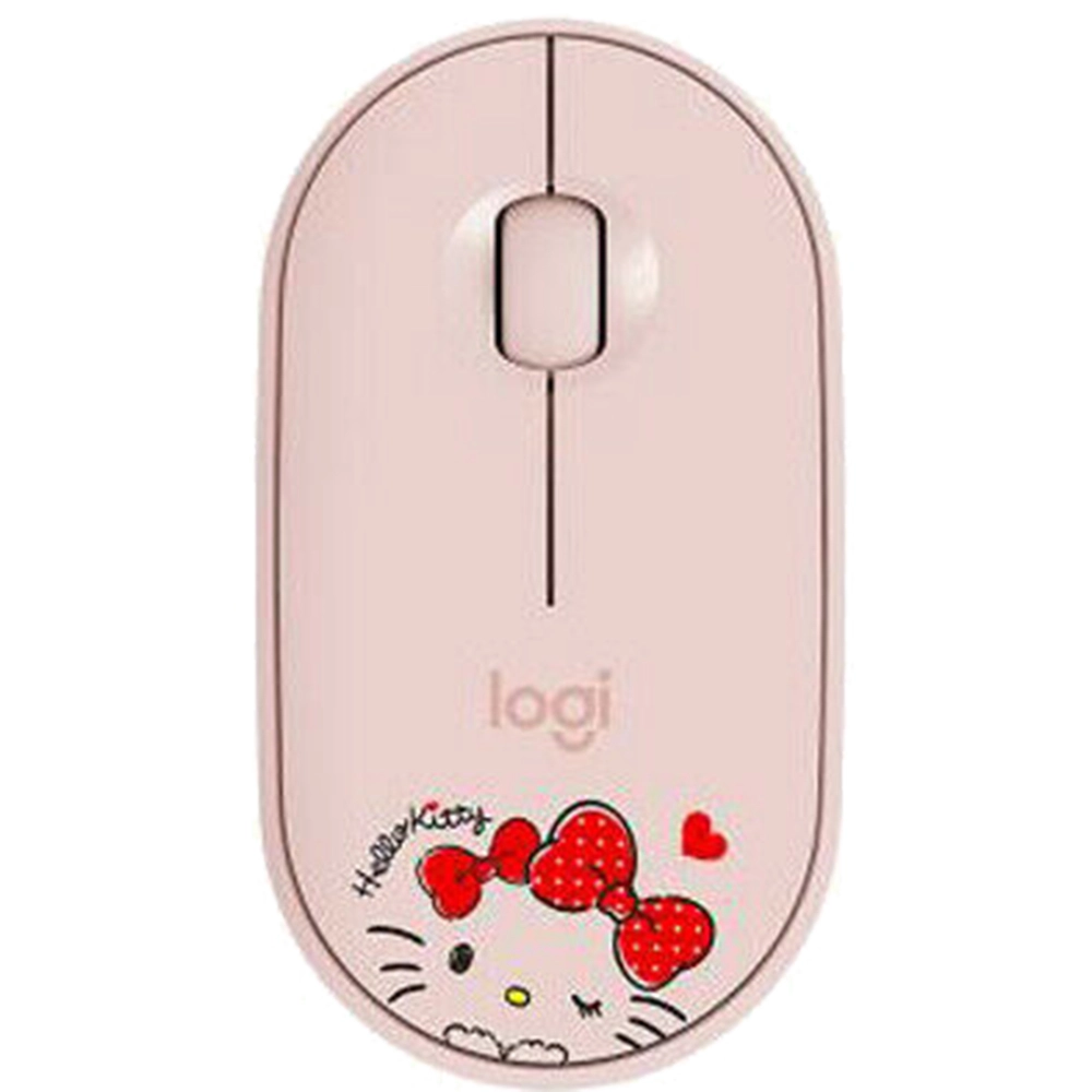 Mouse Wireless Bluetooth M350, 1.000 DPI, 3 Butoane, Receptor USB, Mod Repaus, Pebble Hello Kitty Roz