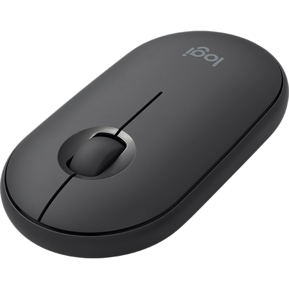 Mouse Wireless Bluetooth M350, 1.000 DPI, 3 Butoane, Receptor USB, Mod Repaus, Pebble Negru