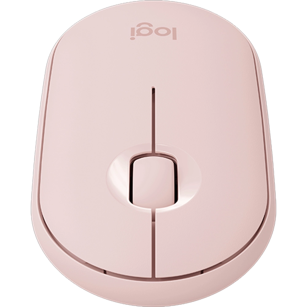 Mouse Wireless Bluetooth M350, 1.000 DPI, 3 Butoane, Receptor USB, Mod Repaus, Pebble Roz