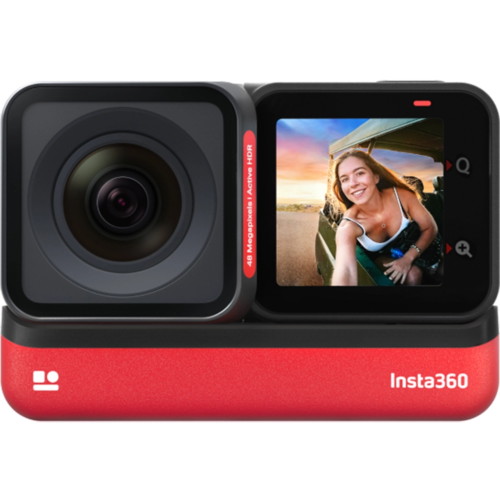 Camera actiune video Sport Outdoor Insta360 ONE RS 4K Edition, Waterproof, HDR, Wi-Fi, Bluetooth, USB, HDR, culoare Negru / Rosu - CINRSGP/E