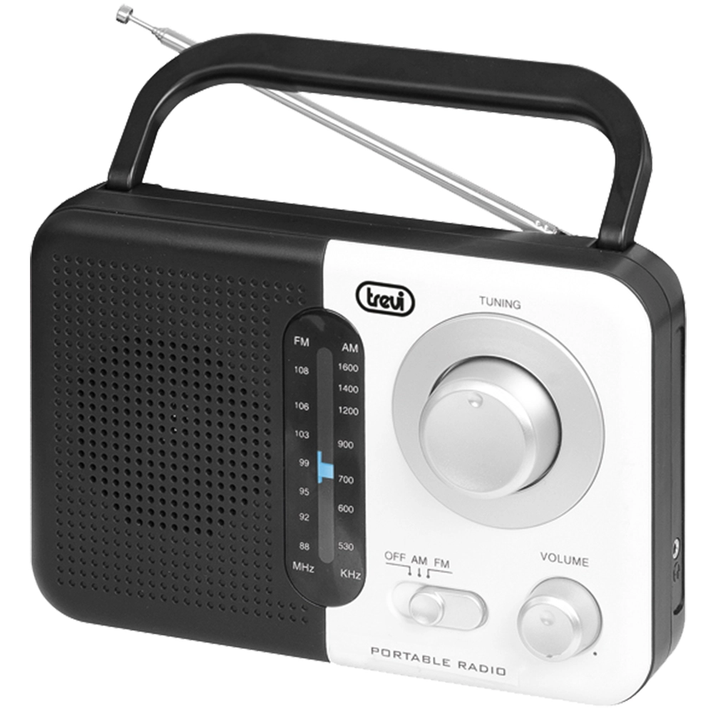 Radio Portabil Dual Band Alb