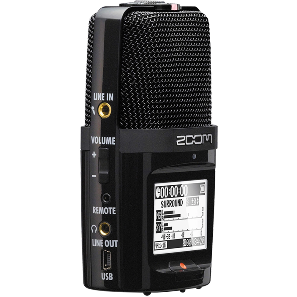 Recorder Portabil H2N Handy, 5 Microfoane, 4 Moduri De Inregistrare, USB Multifunctional, WAV, MP3, Negru