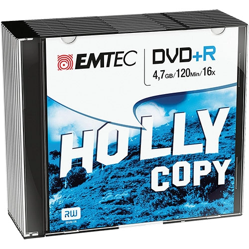 Set 10 Bucati DVD+R 4,7GB 16X Slim
