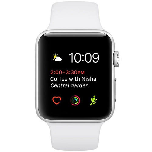 Smartwatch Watch 1 Aluminiu Argintiu 42MM Si Curea Sport Alba