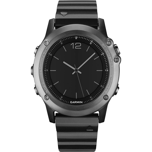 Smartwatch Fenix 3 Sapphire GPS, HR Curea Metal + Curea Silicon Negru