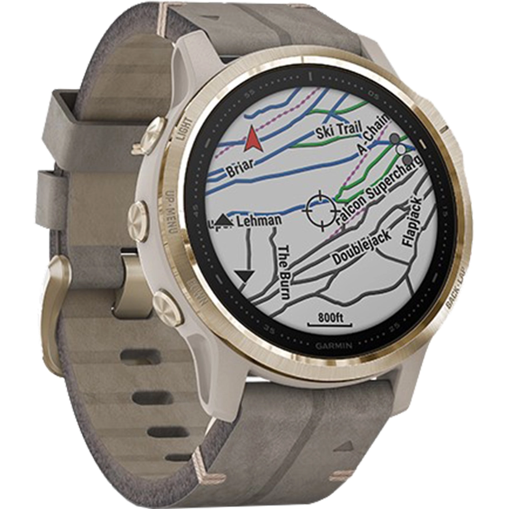 Smartwatch Fenix 6S Sapphire Gold Si Curea Crem