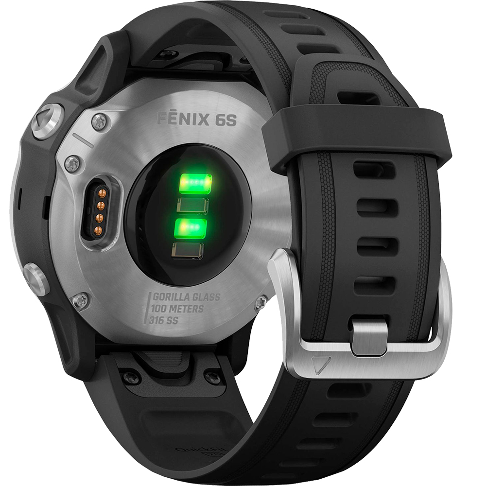 Smartwatch Fenix 6S Silver Si Curea Neagra