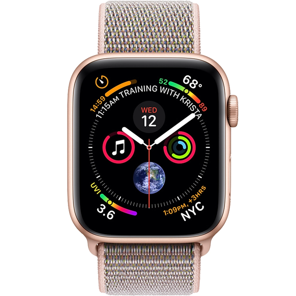 Smartwatch Watch 4 GPS 40MM Aluminiu Auriu Si Curea Loop Roz