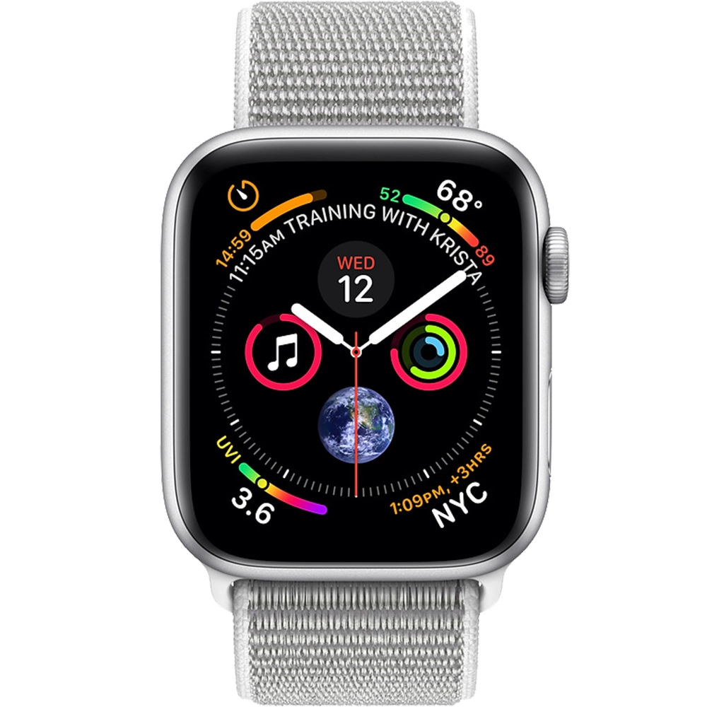 Smartwatch Watch 4 GPS 44MM Aluminiu Argintiu Si Curea Loop Argintiu