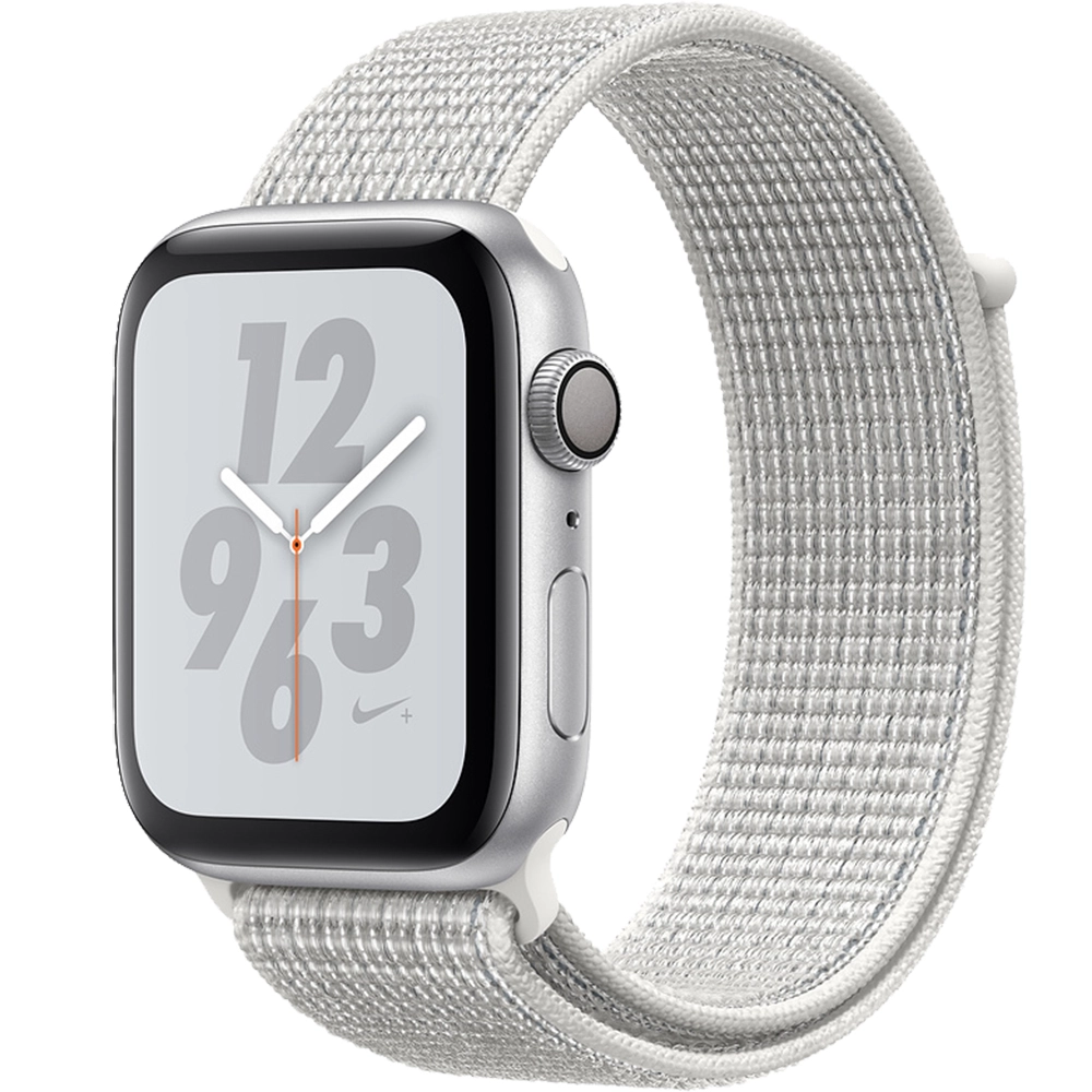 Smartwatch Watch 4 Nike Plus GPS 44MM Aluminiu Argintiu Si Curea Sport Loop Alb
