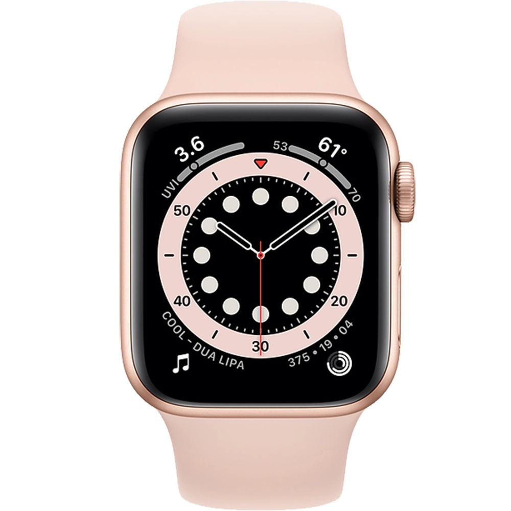 Smartwatch Watch 6 44mm Aluminiu Auriu Si Curea Sport Pink Sand Auriu