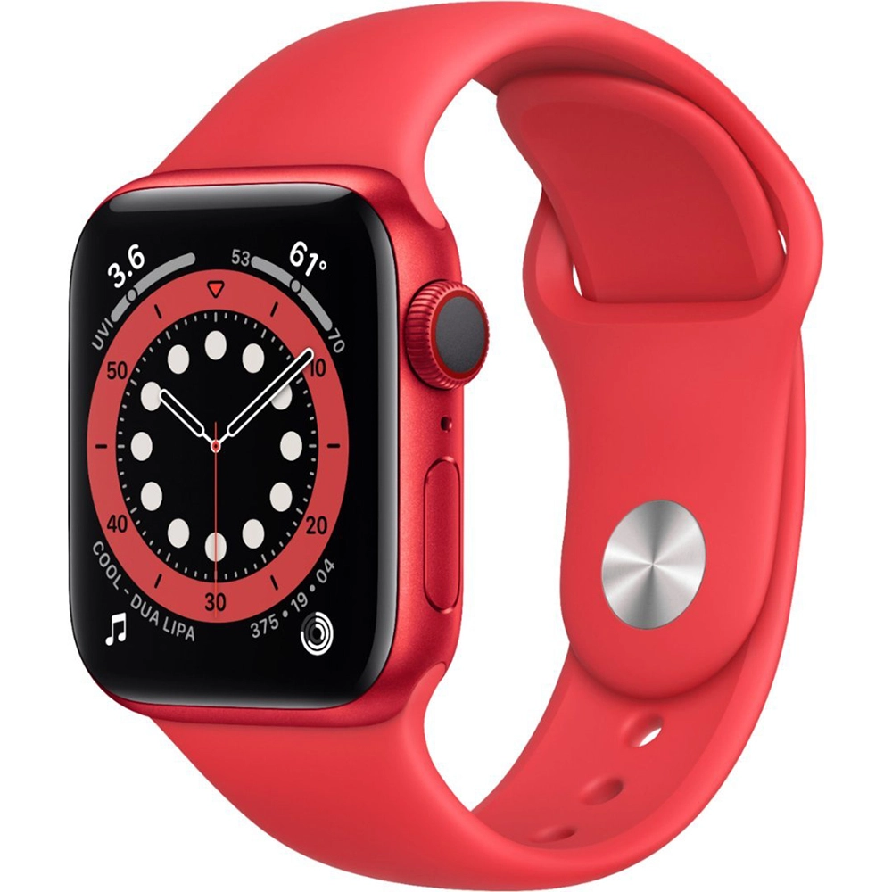 Smartwatch Watch 6 GPS + Cellular 44 mm carcasa Aluminiu Product Red si curea Sport Product Red Rosu