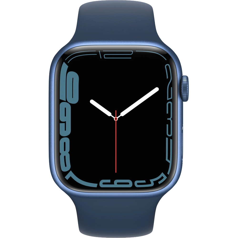 Smartwatch Watch 7 GPS+Cellular 45mm carcasa Aluminiu Albastra si Curea Sport Albastra Albastru