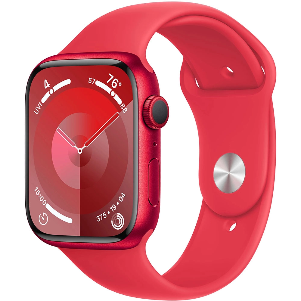 Smartwatch Watch 9 GPS 45 mm carcasa Aluminiu Product Red si Curea Sport Product Red S/M Rosu