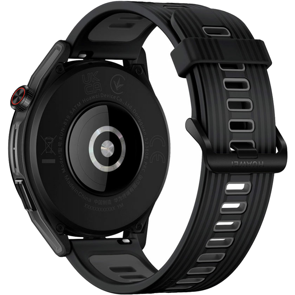 Smartwatch Watch GT Runner 46mm Carcasa din Fibra Polimerica si Curea de Silicon Negru