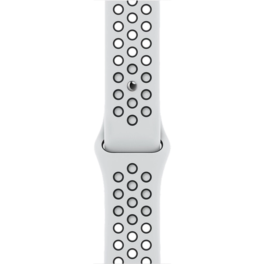 Smartwatch Watch Nike SE GPS 44mm Aluminiu Argintiu Si Curea Sport Nike Pure Platinum Black