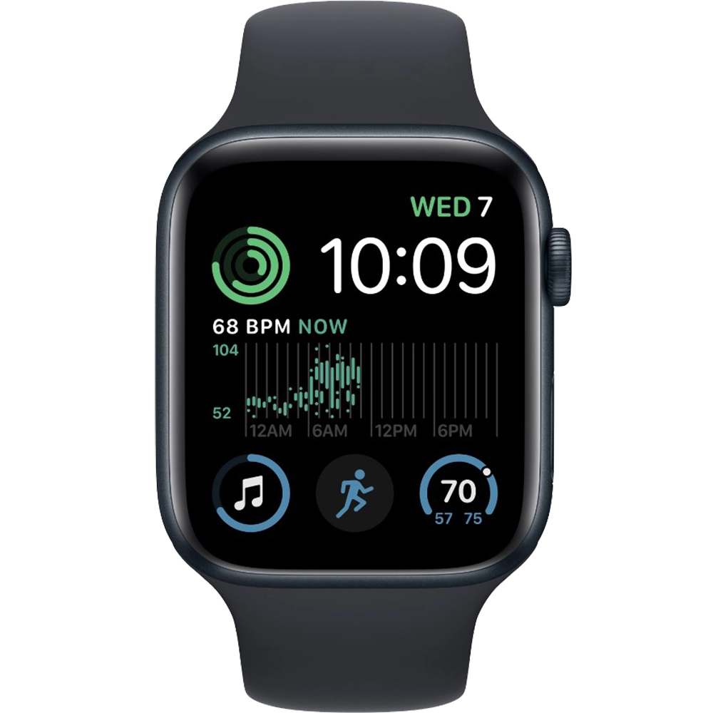 Smartwatch Watch SE 2 GPS 40 mm carcasa Aluminiu Midnight si Curea Sport S/M Midnight Negru