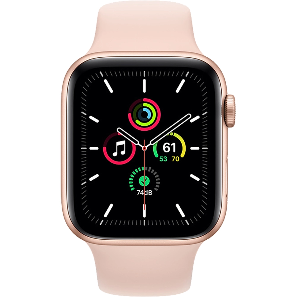 Smartwatch Watch SE 2020 44mm Aluminiu Auriu Si Curea Sport Pink Sand Roz, GPS - Apple