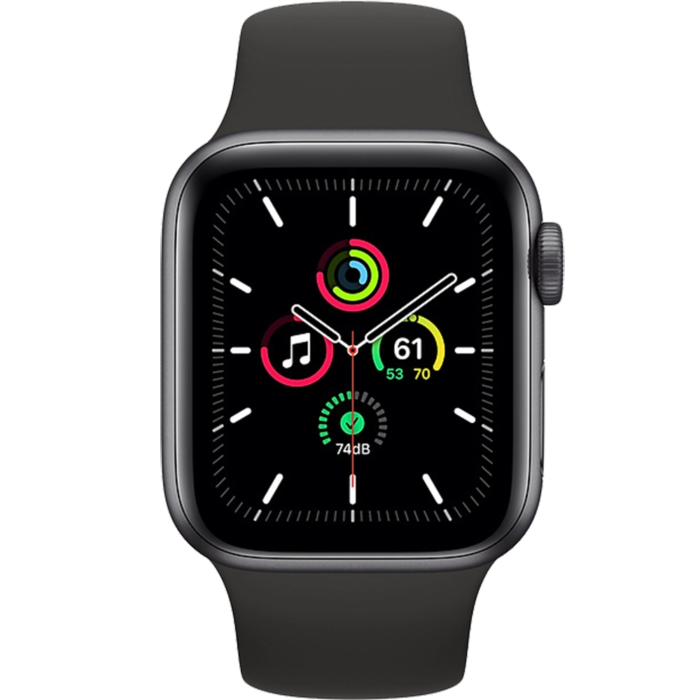 Smartwatch Watch SE GPS 40 mm Carcasa Aluminiu Space Grey si Curea Sport Midnight Black Negru
