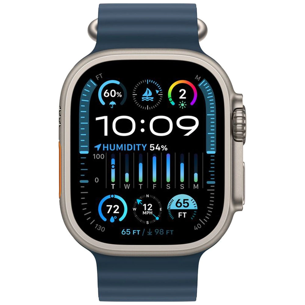 Smartwatch Watch Ultra 2 GPS+Cellular 49 mm carcasa Titan si curea Blue Ocean Albastru