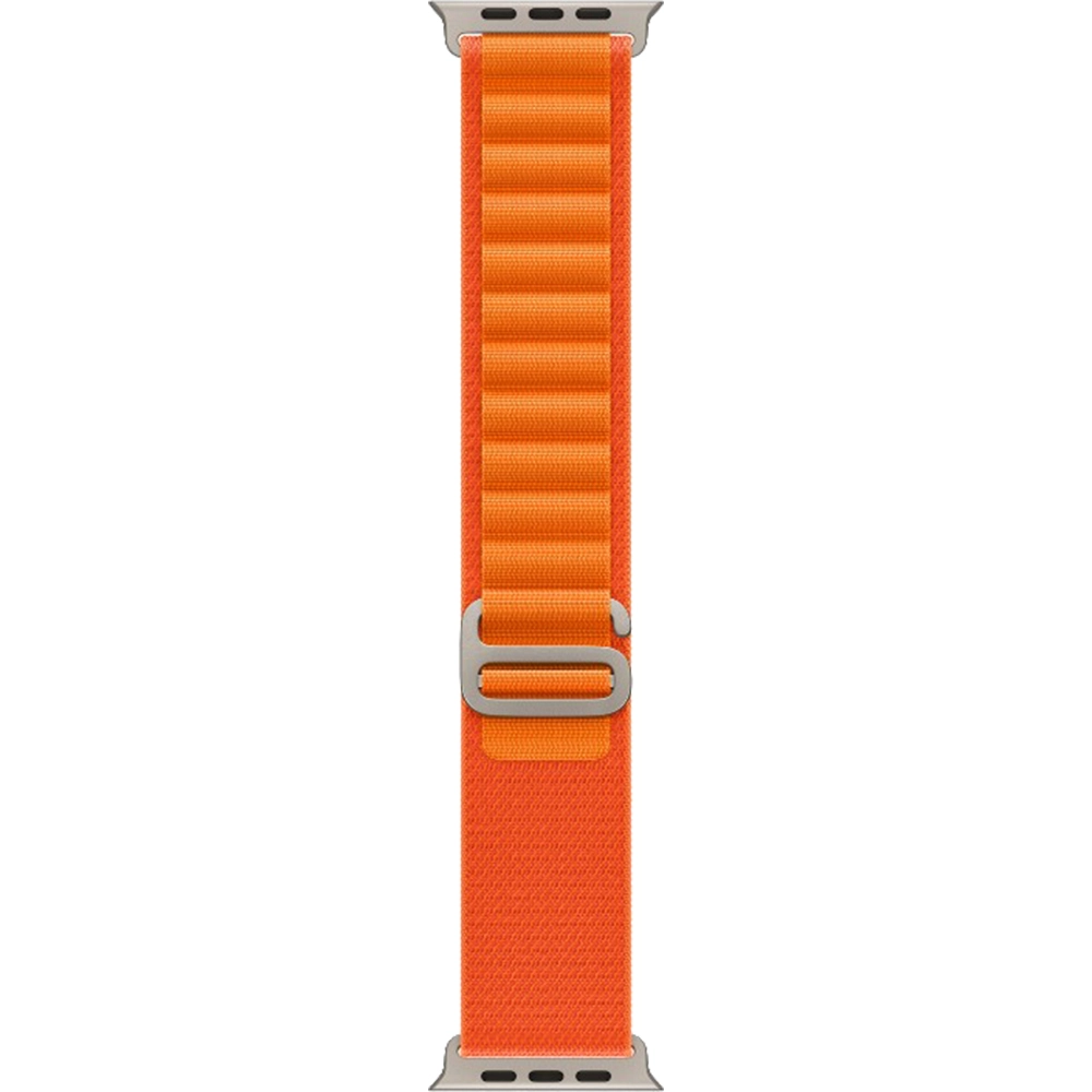 Smartwatch Watch Ultra GPS+Cellular 49mm Titanium Case si Curea S Orange Alpine Loop Portocaliu