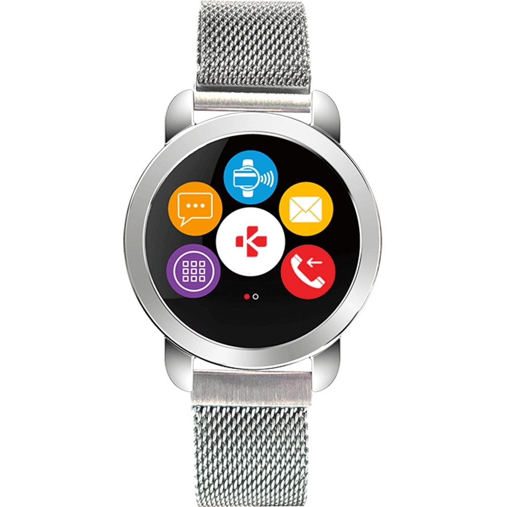 Smartwatch ZeCircle 2 Premium Flat Milanese Argintiu
