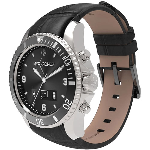 Smartwatch ZeClock Premium, Display Quartz OLED, Microfon, Difuzor, Bluetooth 4.0, IP54, Argintiu