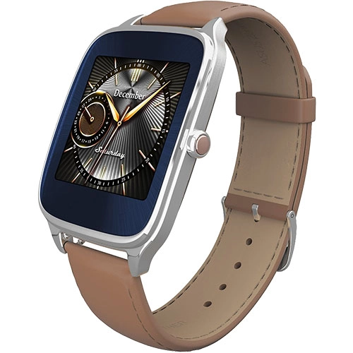 Smartwatch ZenWatch 2 Argintiu Si Curea Piele Crem