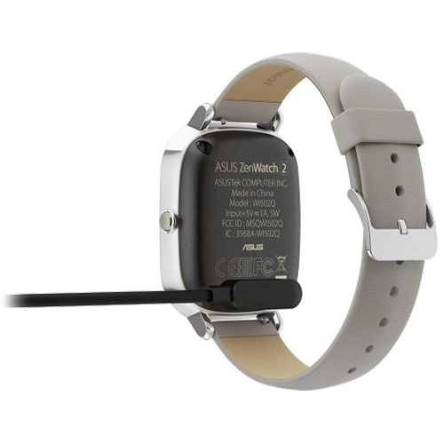 Smartwatch ZenWatch 2 Otel Inoxidabil Argintiu + Curea Piele Crem
