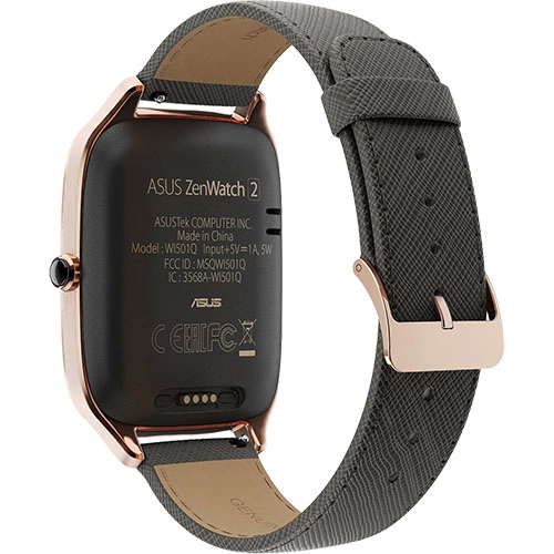 Smartwatch ZenWatch 2 Auriu Si Curea Piele Negru