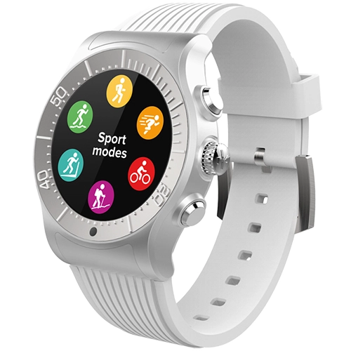 Smartwatch ZeSport, Ecran Tactil TFT, Bluetooth 4.0, GPS, IP66, Monitorizare Puls Cardiac, Senzor UV, Alb