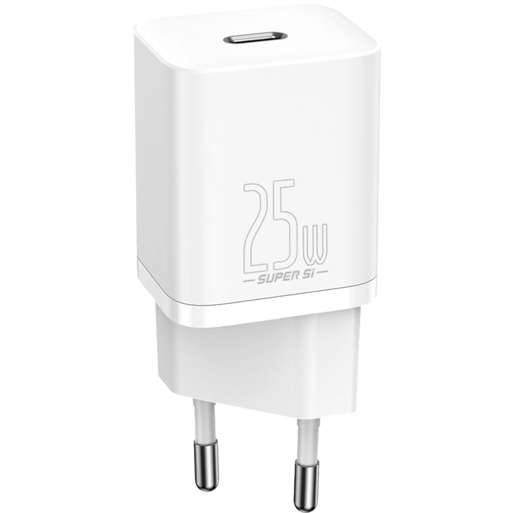 Super Si 1C USB Type C 25W Power Delivery Quick Charge white Alb