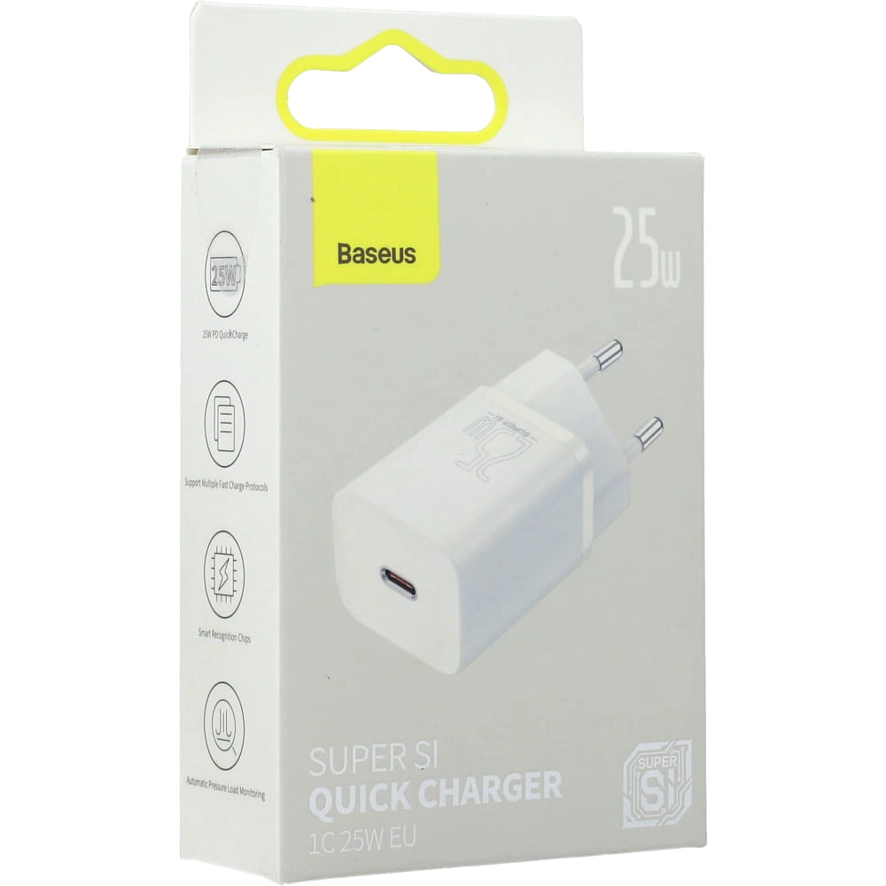 Super Si 1C USB Type C 25W Power Delivery Quick Charge white Alb